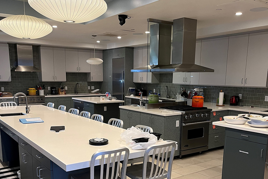 Class kitchen inside Santa Barbara center.